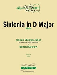 Sinfonia in D Major Orchestra sheet music cover Thumbnail